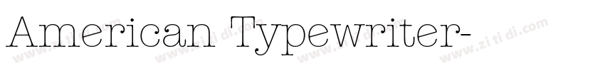 American Typewriter字体转换